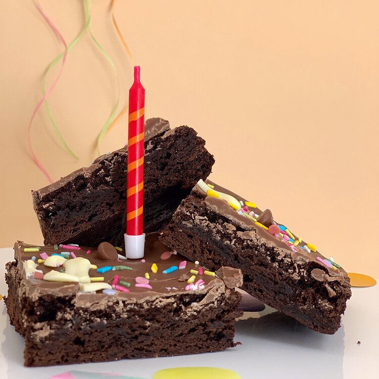 Super Sized Personalised Birthday Brownie Slab